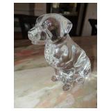 THREE GLASS FIGURINES ONE IS MADE BY THE WATERFORD CRYSTAL COMPANY