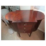 VINTAGE MAHOGANY MARTHA WASHINGTON STYLE SEWING CABINET 28” X 14” X 29”