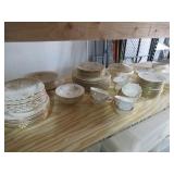 RARE POPE GOSSER GOLD RIMMED FLORENCE 8-PIECE SET CHINA MADE IN THE USA