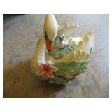 FITZ AND FLOYD LARGE SWAN SOUP TUREEN