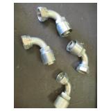 FOUR INDUSTRIAL HYDRAULIC FITTINGS