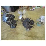 FOUR VINTAGE ANTIQUE COLLECTIBLE ART DECO FAN