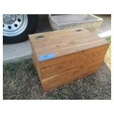 AWESOME HANDMADE CEDAR CHEST THAT MEASURES 23” X 15” X 14”