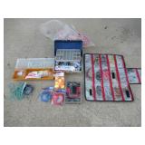 NICE ASSORTMENT OF FISHING TACKLE ACCESSORIES ETC. WITH COBRA RADAR LASER DETECTOR