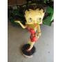 VINTAGE BETTY BOOP WAITRESS WITH RED DRESS & TIP TRAY 37” TALL