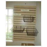 SLATWALL PANEL WALL MOUNTED SHELVING WITHOUT CONTENTS EXPERT REMOVAL REQUIRED