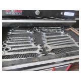 THREE DRAWERS OF ASSORTED CRAFTSMAN WRENCHES, SOCKETS EXTENSIONS, RATCHETS, CROWS FOOT’S, ETC.