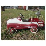 VINTAGE GEARBOX, FIRE, TRUCK HOOK, AND LADDER, PEDAL CAR
