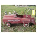 VINTAGE PEDAL CAR, FIRE DEPARTMENT ENGINE, NUMBER NINE HOOK AND LADDER