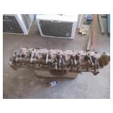 VINTAGE GM 6 CYLINDER, HEAD WITH ROCKER ARMS