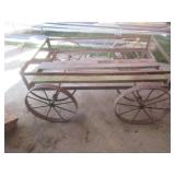 VINTAGE WROUGHT-IRON WAGON