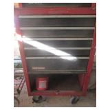 5 DRAWER, CRAFTSMAN TOOL CHEST / ROLLAWAY WITH TOOLS