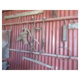 ANTIQUE VINTAGE YOKE, SCALE, WELL PUMP, IRON HAMES, HORSESHOE, ETC.
