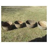 NTIQUE CAST IRON COWBOY CAULDRON KETTLE POTS