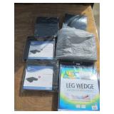 ASSORTMENT OF MEMORY, FOAM, WHEELCHAIR CUSHIONS, AND LEG WEDGE