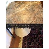 Marble top/iron side table