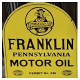 Franklin Motor Oil Porcelain Sign