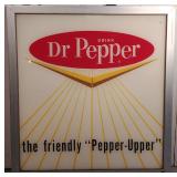Dr. Pepper Glass Front Sign