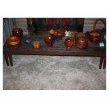 MCM DOUBLESIDE EXPANDABLE SLAT COFFEE TABLE / BENCH ~ HOUSE