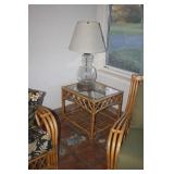 RATTAN LAMP TABLE