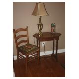 VINTAGE TABLE + LADDER BACK CHAIR