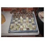 MEXICAN MALACHITE STONE CHESS SET