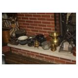 SPITOONS , CAST IRON POTS AND IRONS