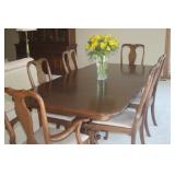 CHERRY DINING TABLE + 6 CHAIRS