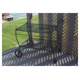 WROUGHT IRON TEA CART