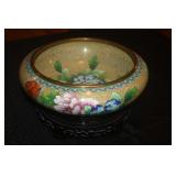 CHINESE CLOISONNE BOWL AND BASE