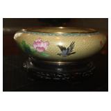 CHINESE CLOISONNE BOWL AND BASE