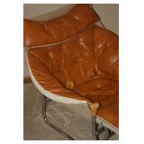 MID CENTURY MODERN  NORWEGIAN CHAIR AND FOOT REST  MCM SLING CHAIR BY SORLIEMOBLER