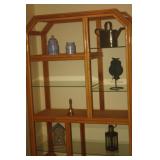 GLASS AND WOOD SHELF UNIT