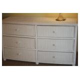 WHITE WICKER DRESSER