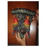 WHIMSICAL PARROT WALL SHELF
