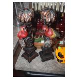 WHIMSICAL PARROT CANDLE HOLDERS