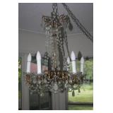 GOLD AND CRYSTAL CHANDALIER