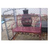 METAL PATIO BENCH