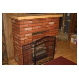 FAKE FIREPLACE WITH ROTATING LIGHTED LOGS