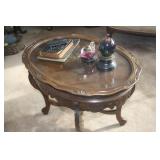 GLASS TOP COFFEE TABLE