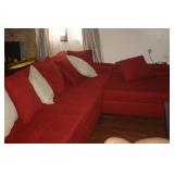 RED SECTIONAL SOFA