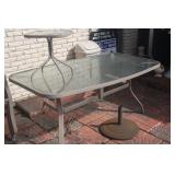 PATIO SET . TABLE. 4 CHAIRS . CUSHIONS