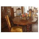 DINING TABLE . 1 LEAF . 4 CHAIRS