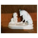 SALT GLAZE GIRL WITH DOG SALT GLAZE GIRL WITH DOG