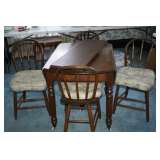 DROP LEAF TABLE 4 CHAIRS