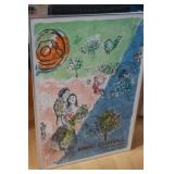 MARC CHAGALL . FOUR SEASON . CHICAGO 1974 WALL ART