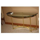 BRASS + GLASS TABLE
