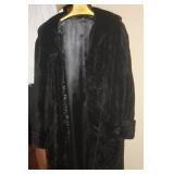 SHEARED MINK COATLEAD CRYSTAL GLASS