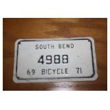 VINTAGE BIKE LICENSE PLATES
