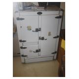 ANTIQUE ENAMEL ICE BOX